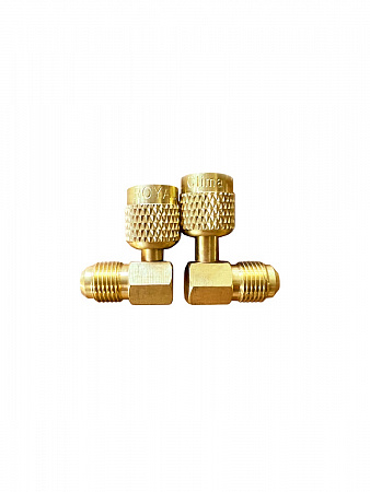 Переходник угловой 90°; 5/16"Mх1/4"F, с R410А на R22, упак. 2 шт. LT-AD78